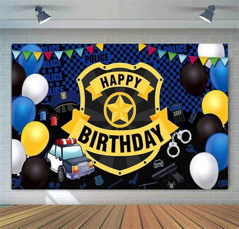 police birthday decorations|birthday images for police officers.